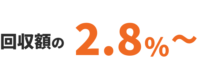回収額の2.8%~