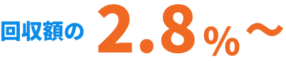 回収額の2.8%~