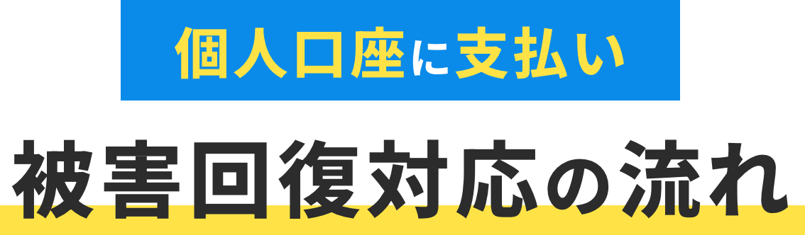 個人講座に支払い被害回復対応の流れ